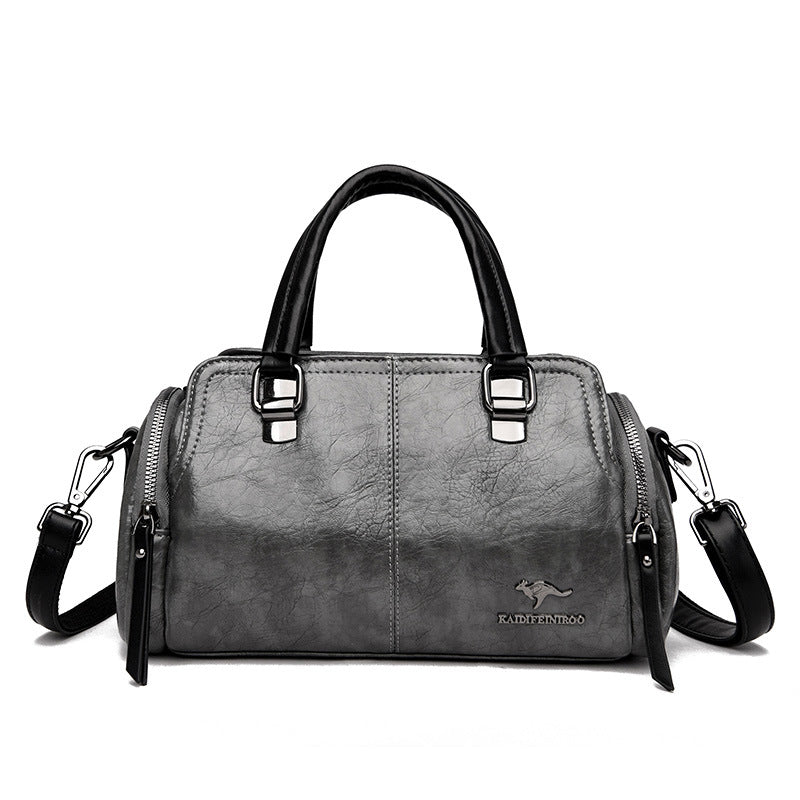 Women's Leather Trendy Soft Pillow Large Capacity Handbags