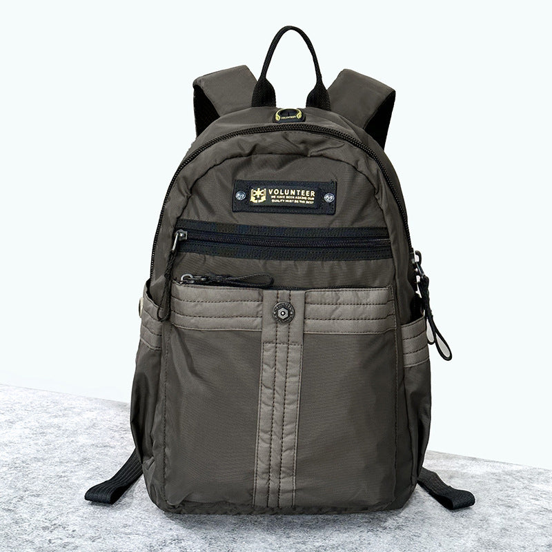 Men's Summer Leisure Large Capacity Canvas Backpacks