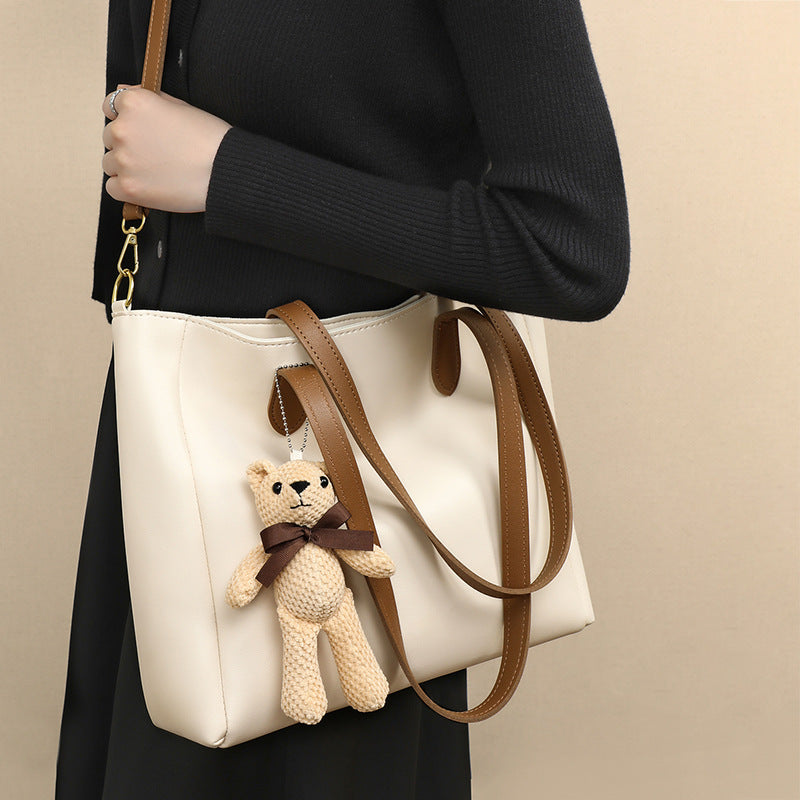 Women's Large Capacity Portable Fashion Big Genuine Shoulder Bags
