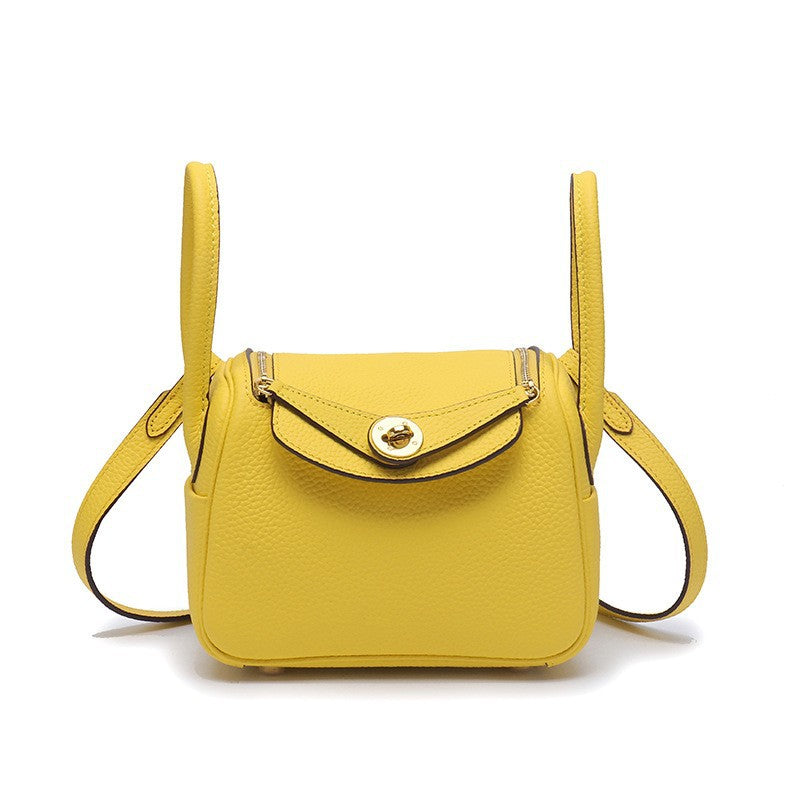 Layer Cowhide Lychee Pattern Lindy Doctor Genuine Leather Crossbody Bags