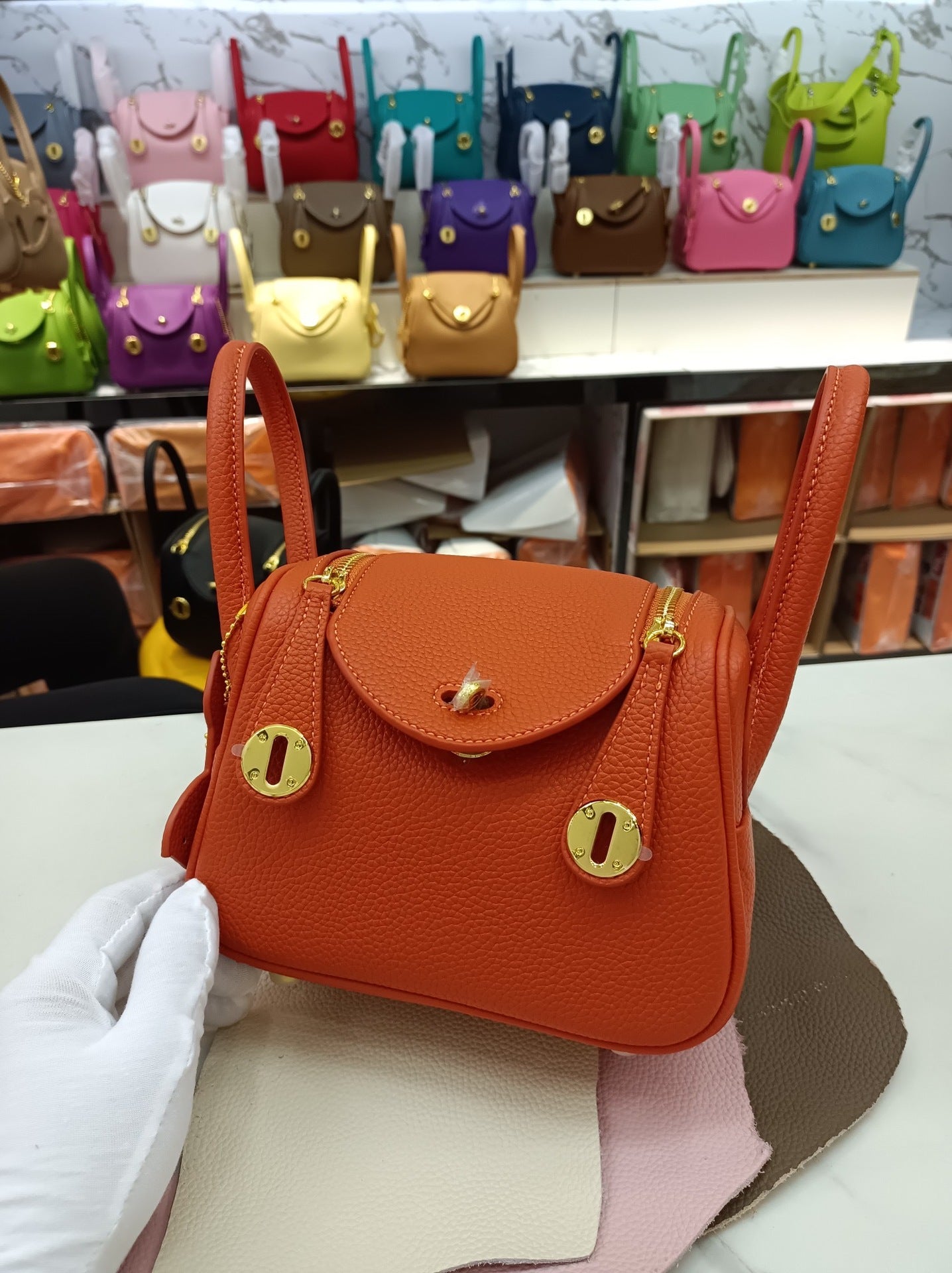 Women's Lindy Simple Fashion Mini Genuine Leather Shoulder Bags