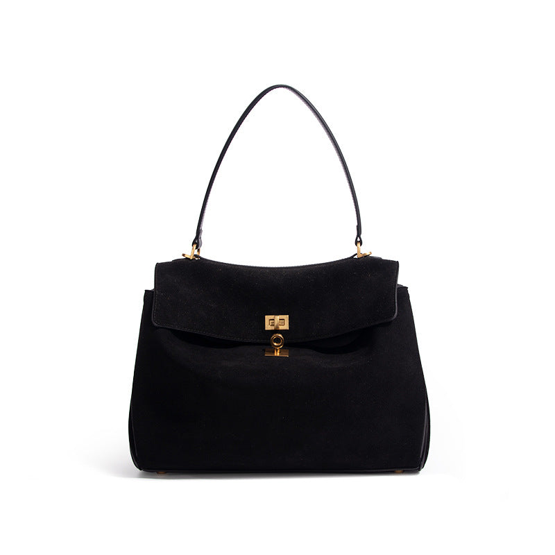 Women's Frosted Soft Leather High-grade Genuine Retro Large Crossbody Bags