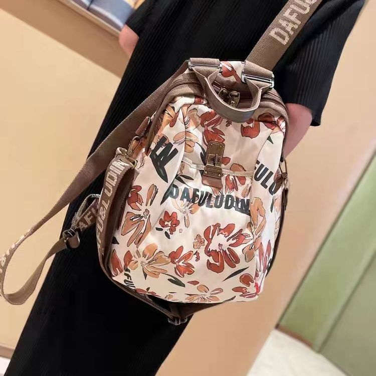 Women's Ink Printing Gold Fashion Waterproof Oxford Backpacks