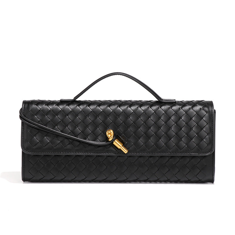 Women's High-grade Woven Baguette Fashionable Exquisite Horizontal Hand Handbags