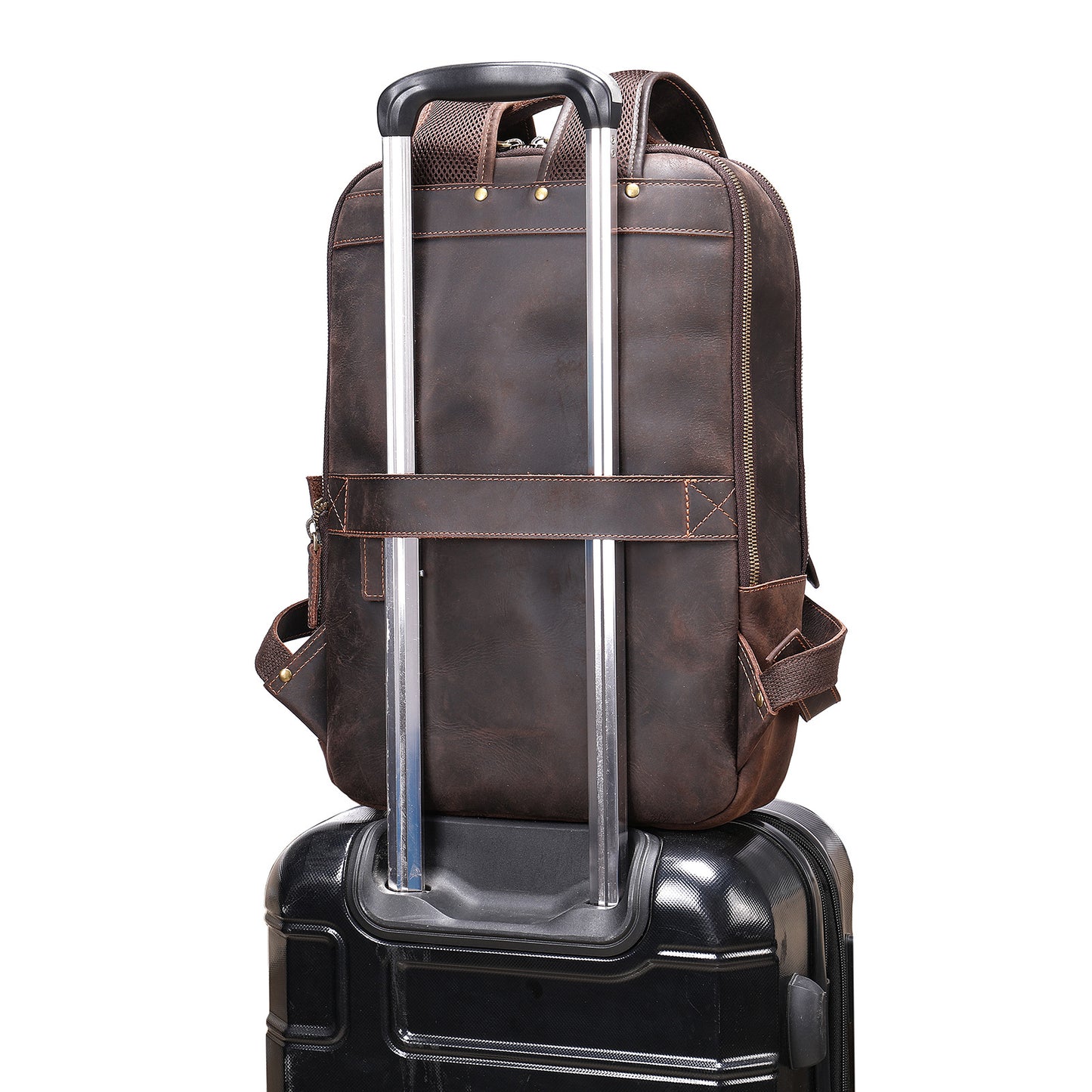 Men's Horse Leather Large Capacity Vintage First Backpacks