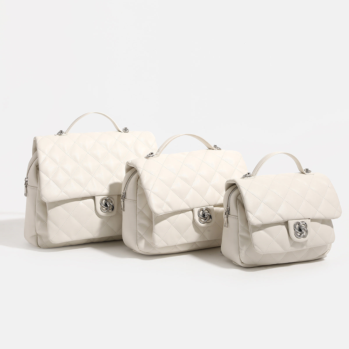 Women's Classic Style Fashionable Rhombus Versatile Large Bags