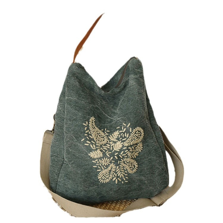 Women's Cloth Canvas Retro Cotton Linen Simple Shoulder Bags