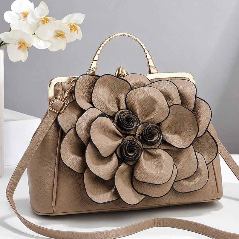Women's Fashion Flower Bridal Wedding Elegant Large Shoulder Bags