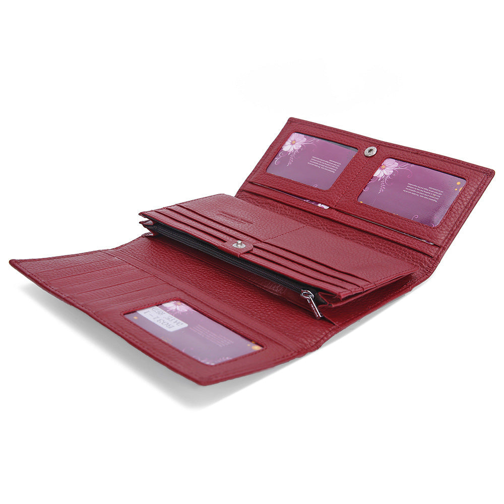 Women's Popular Leather Clutch Fashion Off Ladies Wallets