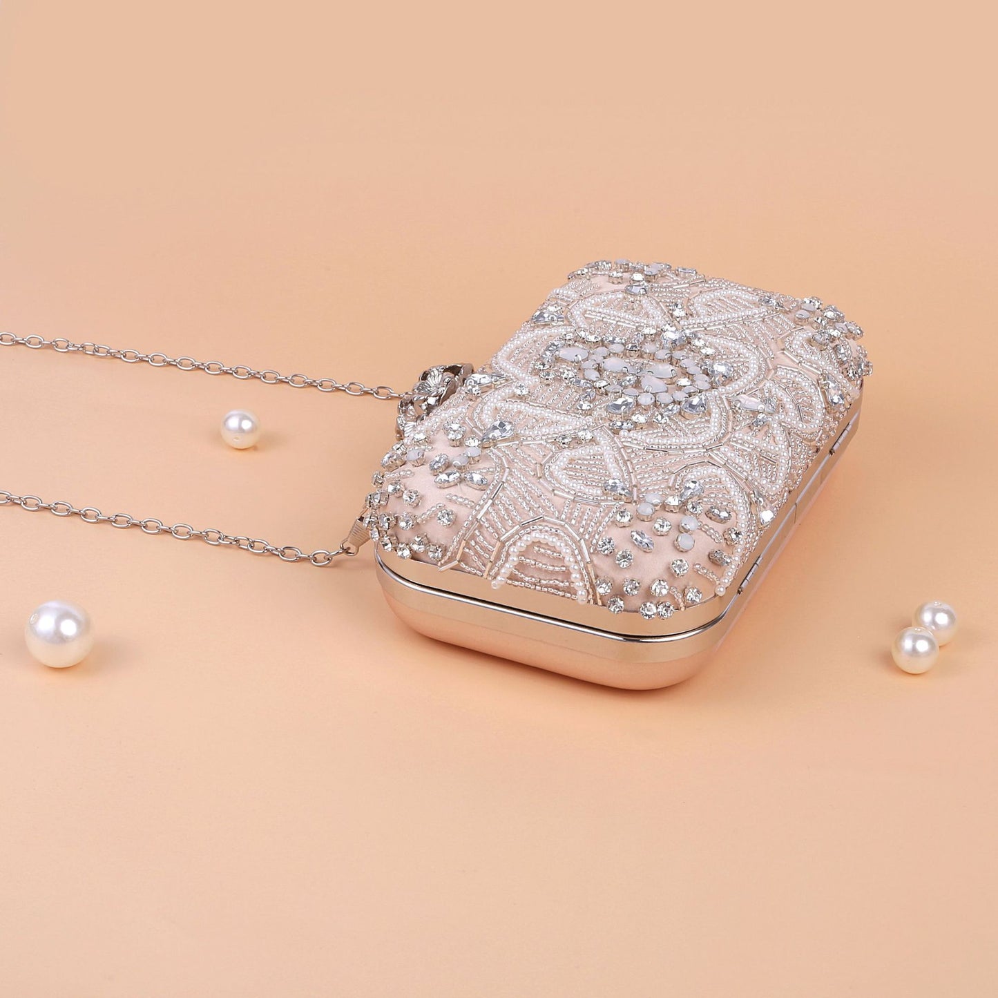 Women's Banquet Pearl Embroidery Dress Garment Diamond Bags