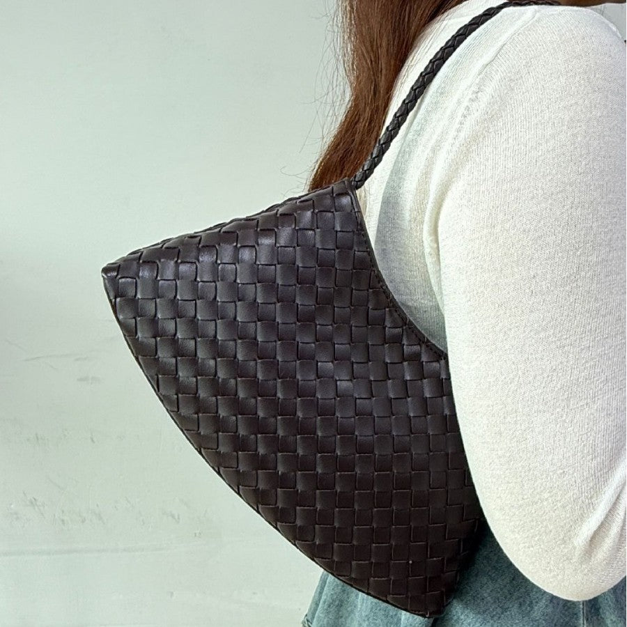 Women's Handmade Woven High-grade French Food Basket Shoulder Bags