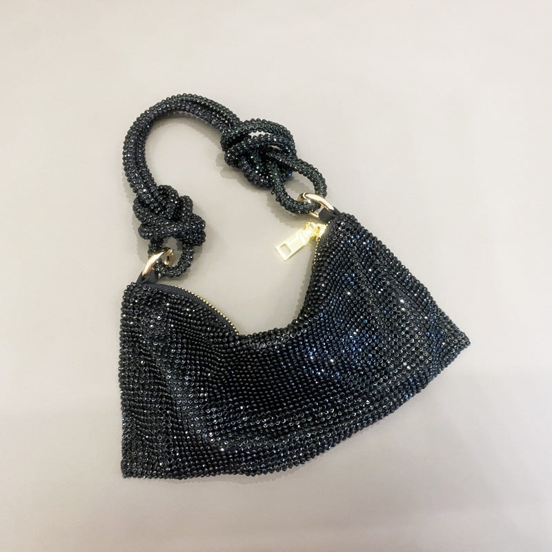 Rhinestone Knotted Hand Carrying Envelope Dinner Shoulder Bags