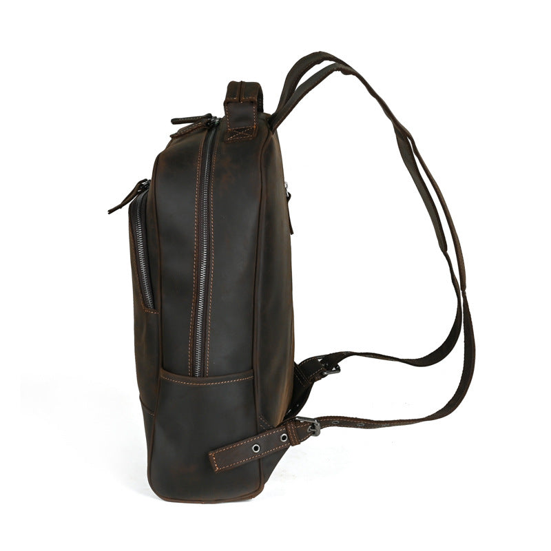 Men's Horse Leather Genuine First Layer Cowhide Business Backpacks