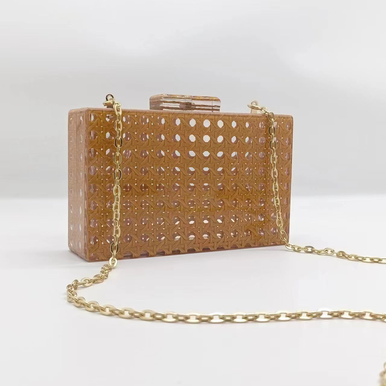 Women's Rattan Acrylic Clutch Wedding Fashion Evening Bags
