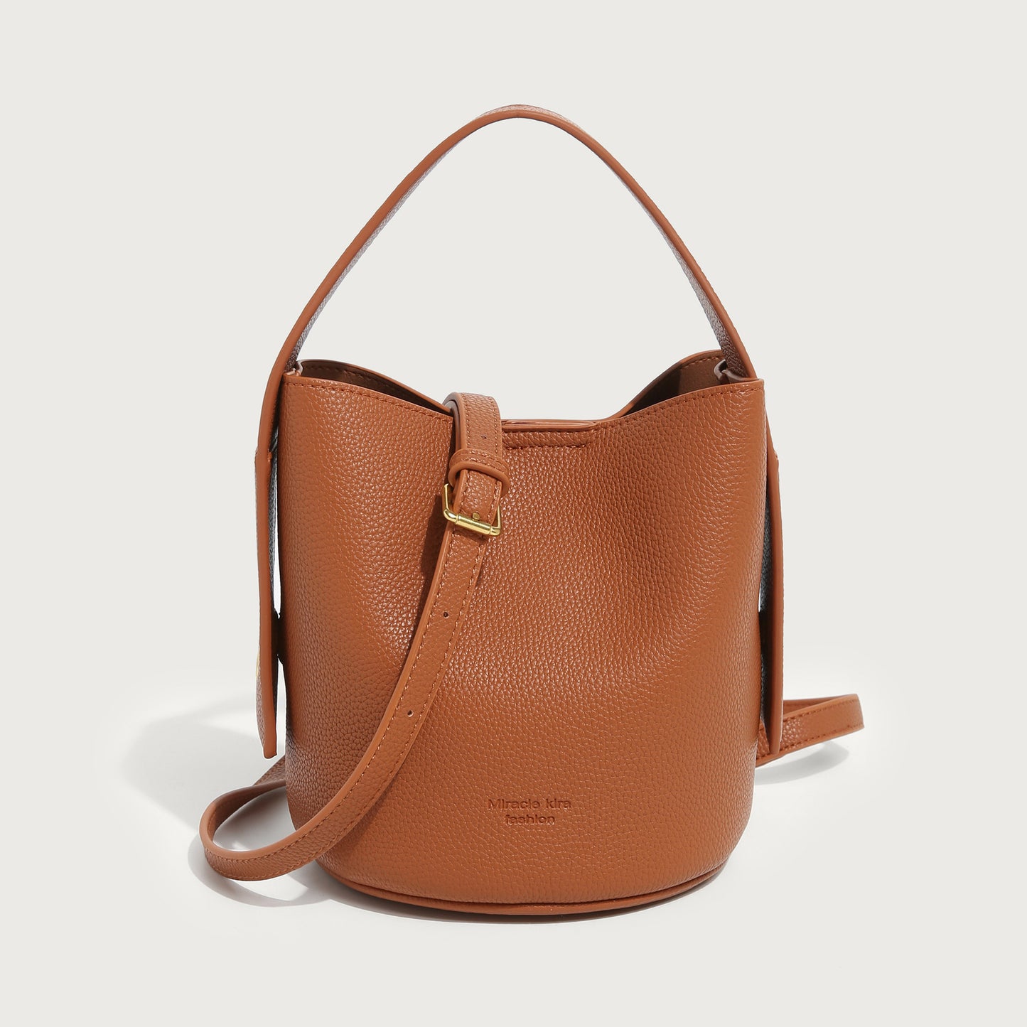 Women's Retro Fashion Lychee Pattern Large Capacity Handbags
