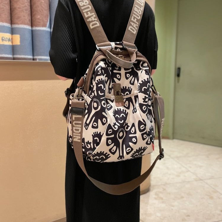Women's Octopus Fashion Canvas Short Distance Leisure Backpacks