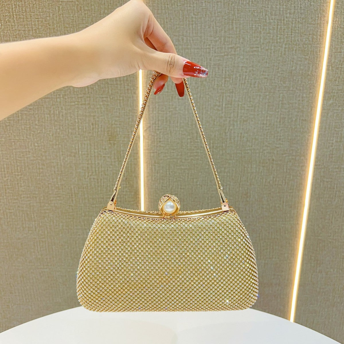 Retro Dinner Rhinestone Full Diamond Dress Evening Bags