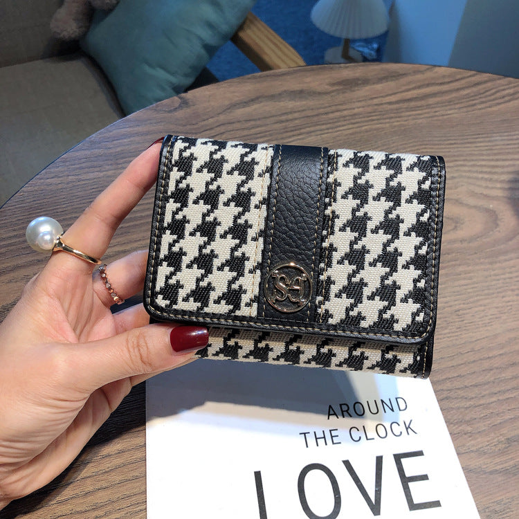 Women's Short Genuine Leather Thin Driving License Ladies Wallets