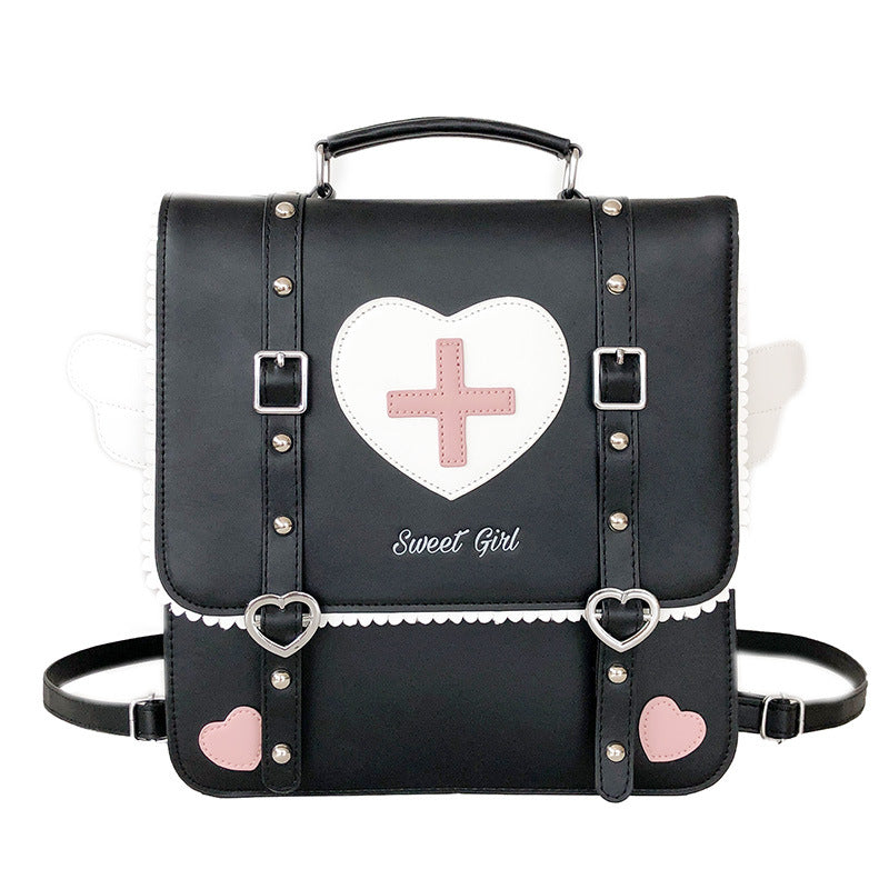 Preppy Style For Schools Anime Love Backpacks