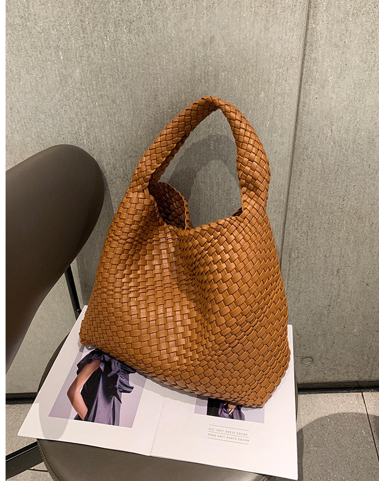 Women's Hand-woven Large Capacity Vintage Vegetable Basket Shoulder Bags