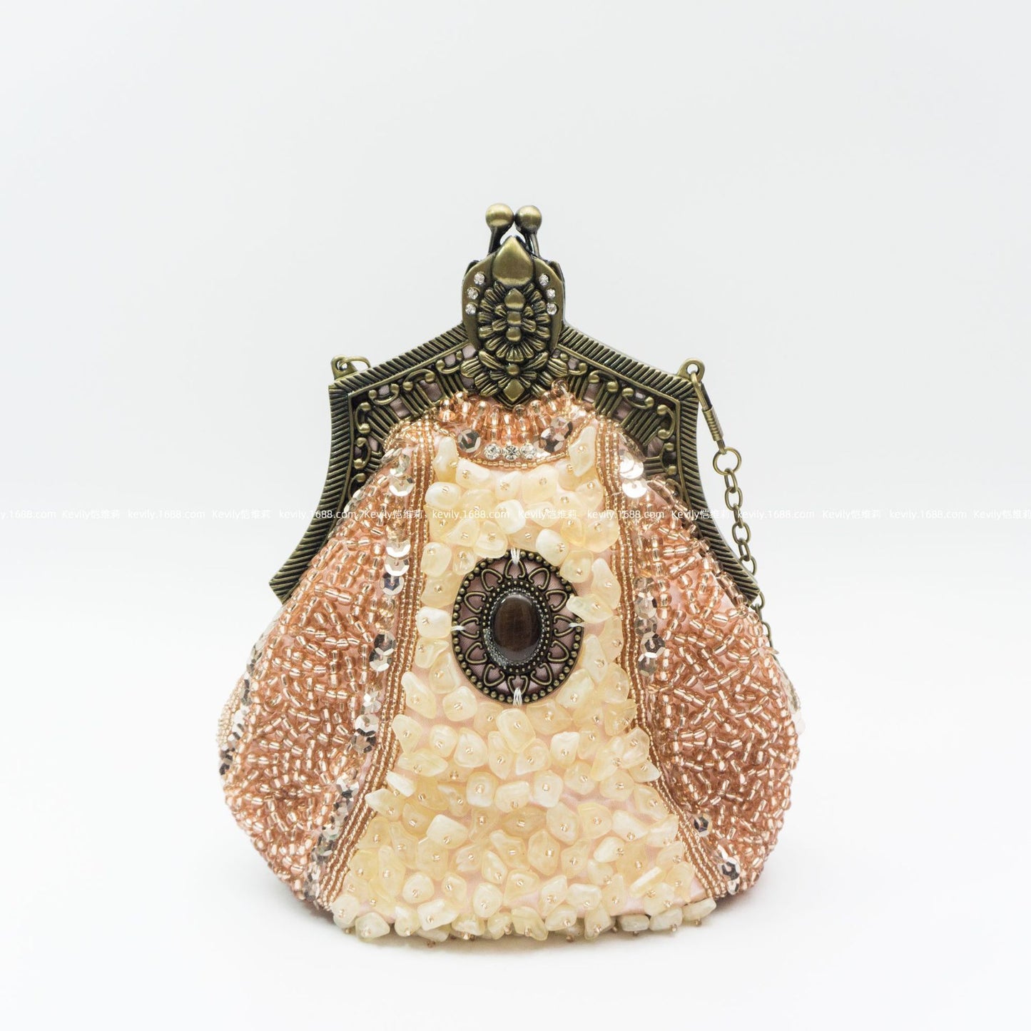 Women's Handmade Retro Republic Of China Style Bronze Evening Bags
