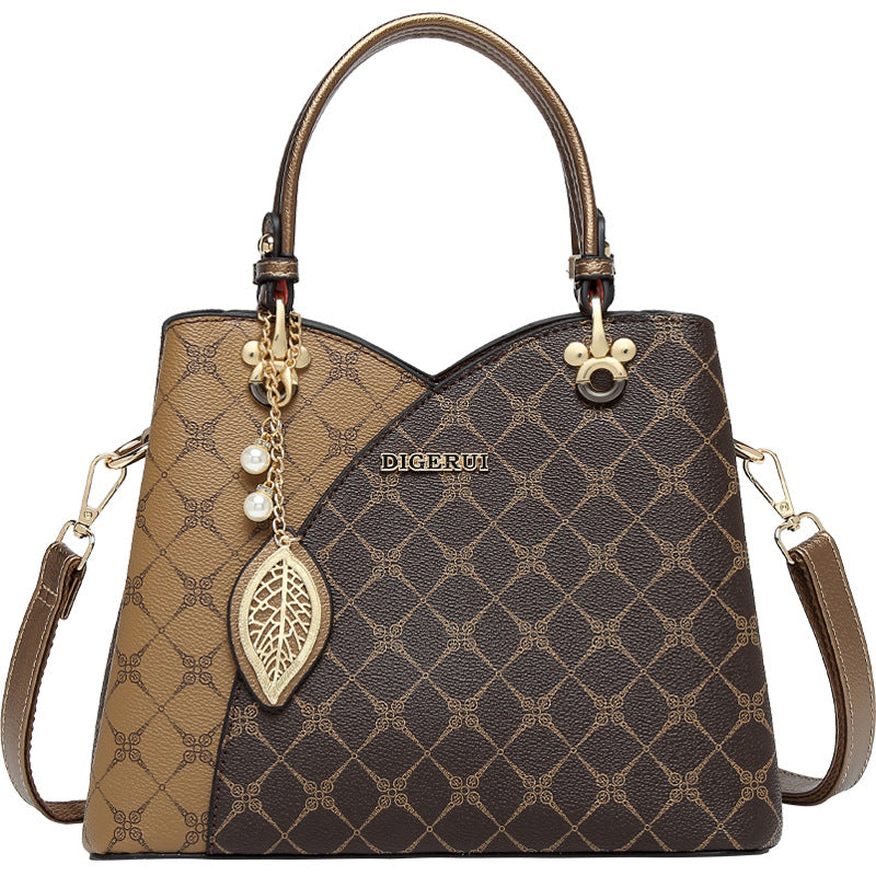 Women's Capacity Fashion Printed Versatile Textured Handbags