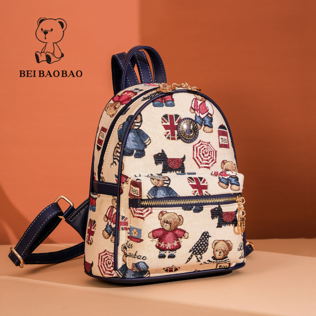 Trendy Cartoon Bear Large Capacity Canvas Bags