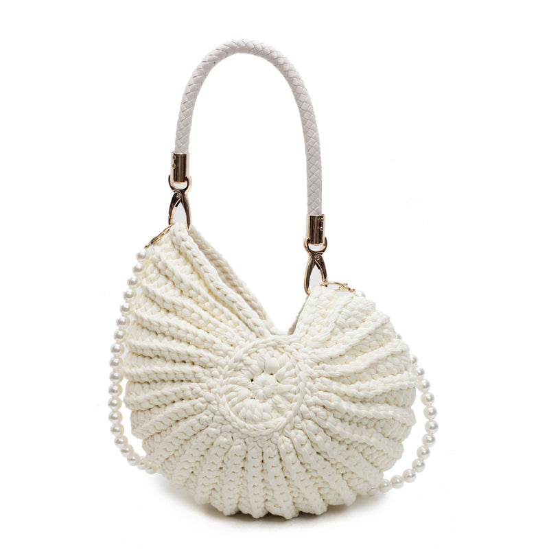 Women's Woven Handmade Seaside Conch Shell Strap Bags