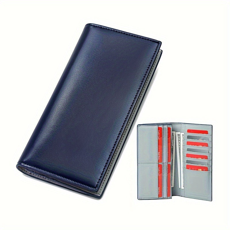 Men's Elegant Leather Long Cowhide Clutch Men's Wallets