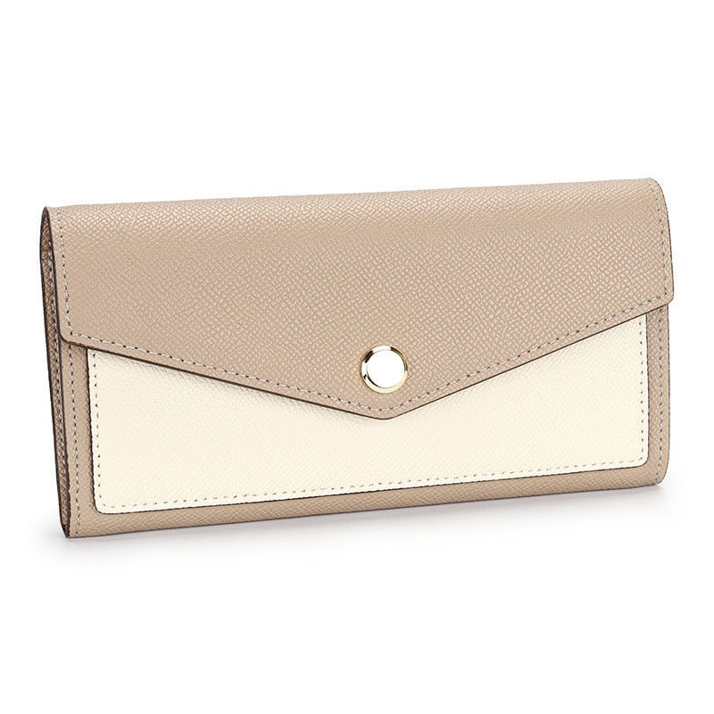 Women's Print Long Fashion Color Contrast Clutch Ladies Wallets