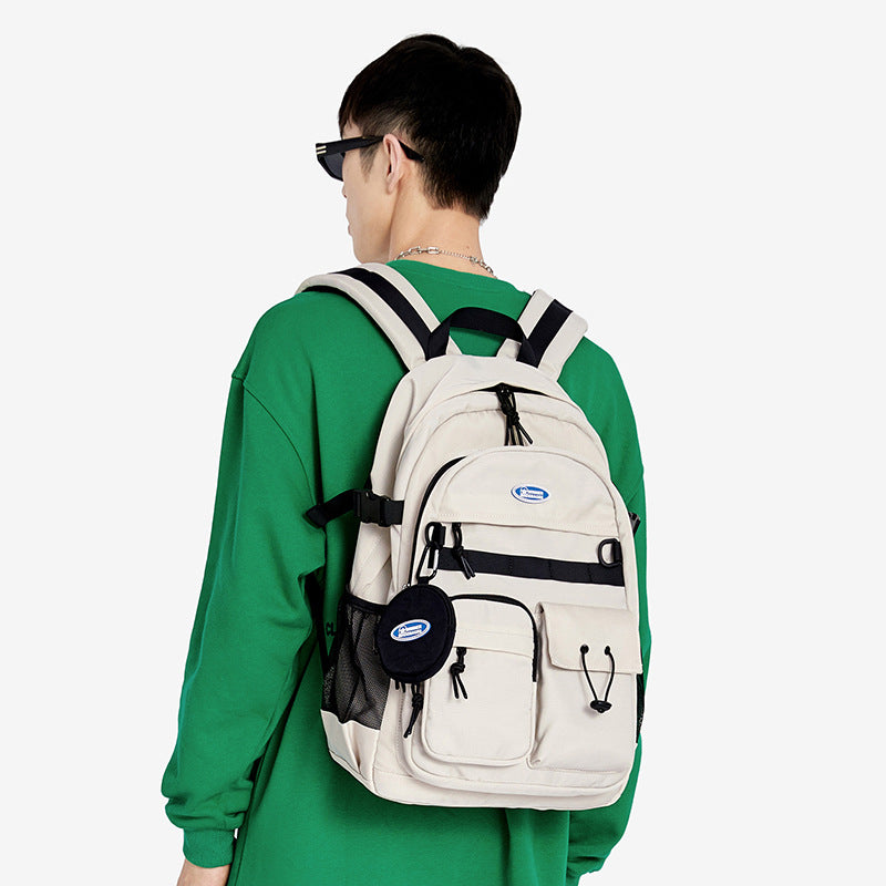 Female College High Junior White Computer Backpacks