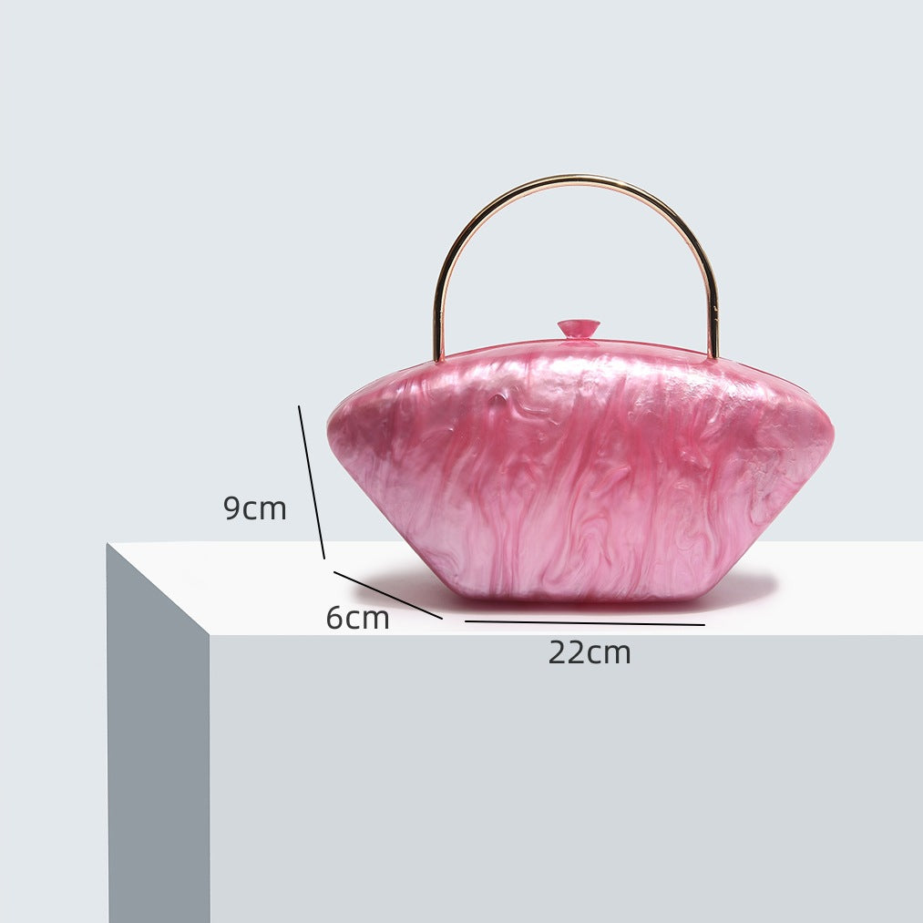 Women's Dinner Oval Shell Goose Egg Acrylic Handbags