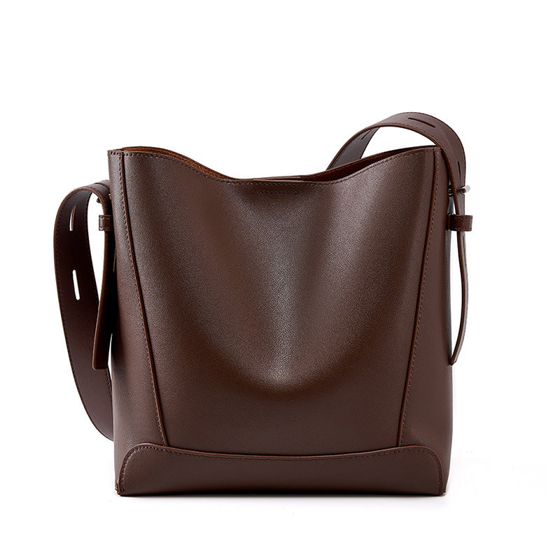 Women's Selection Of Niche High-grade Genuine Leather Cowhide Shoulder Bags