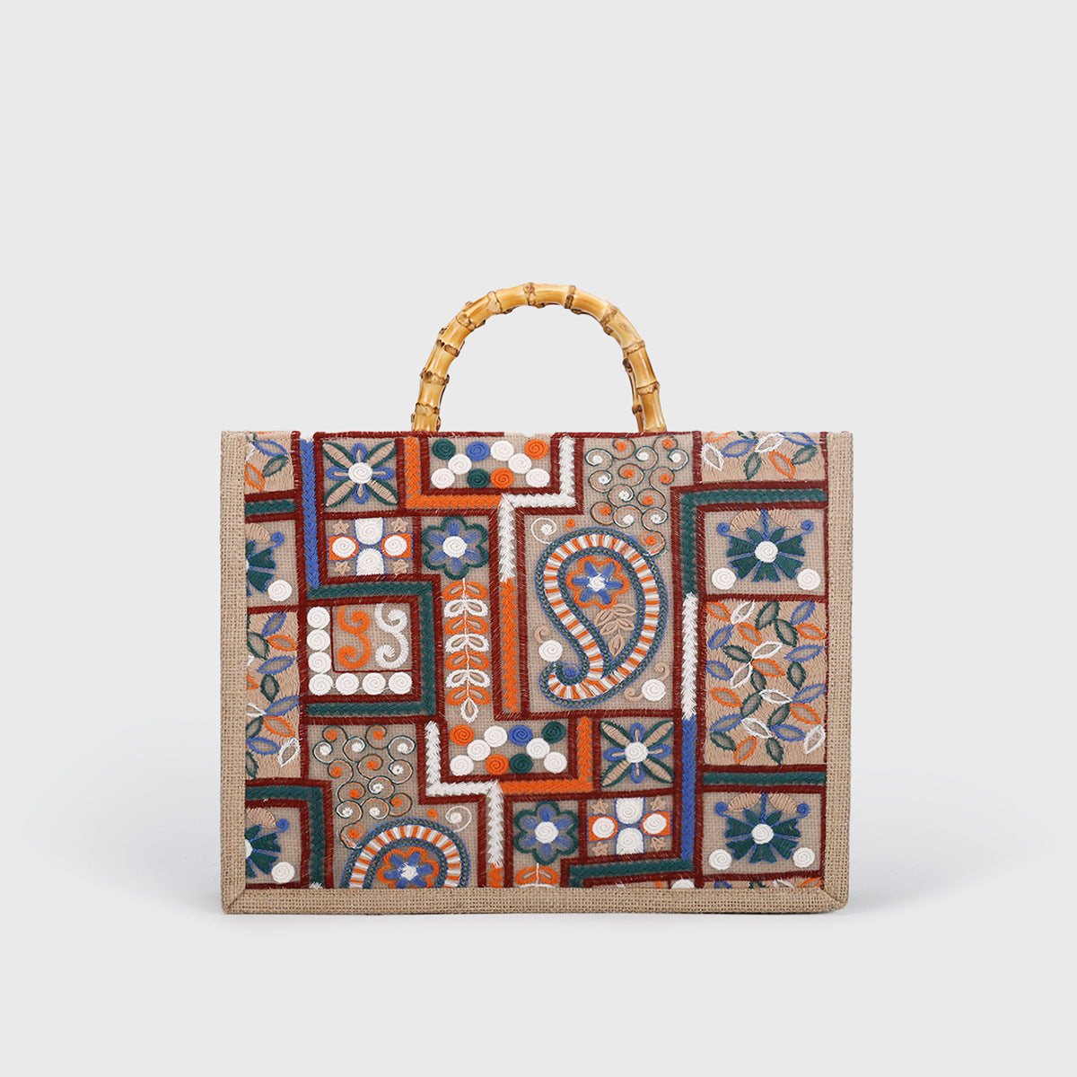 Women's Bamboo Woven High-grade Sequins For Large Capacity Handbags