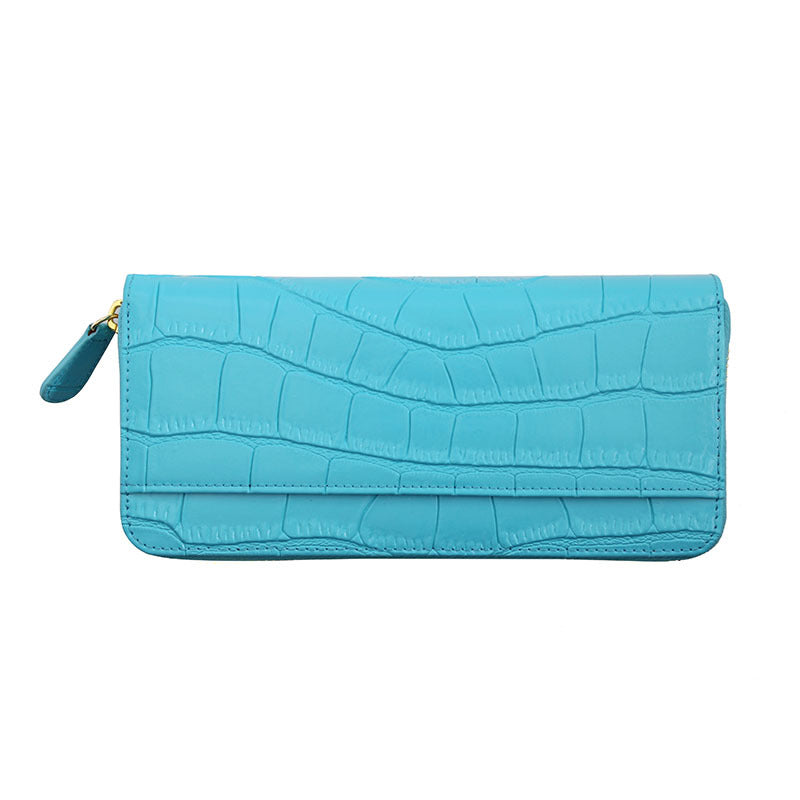 Women's Long Cowhide Organ Style Swiping Multiple Handbags