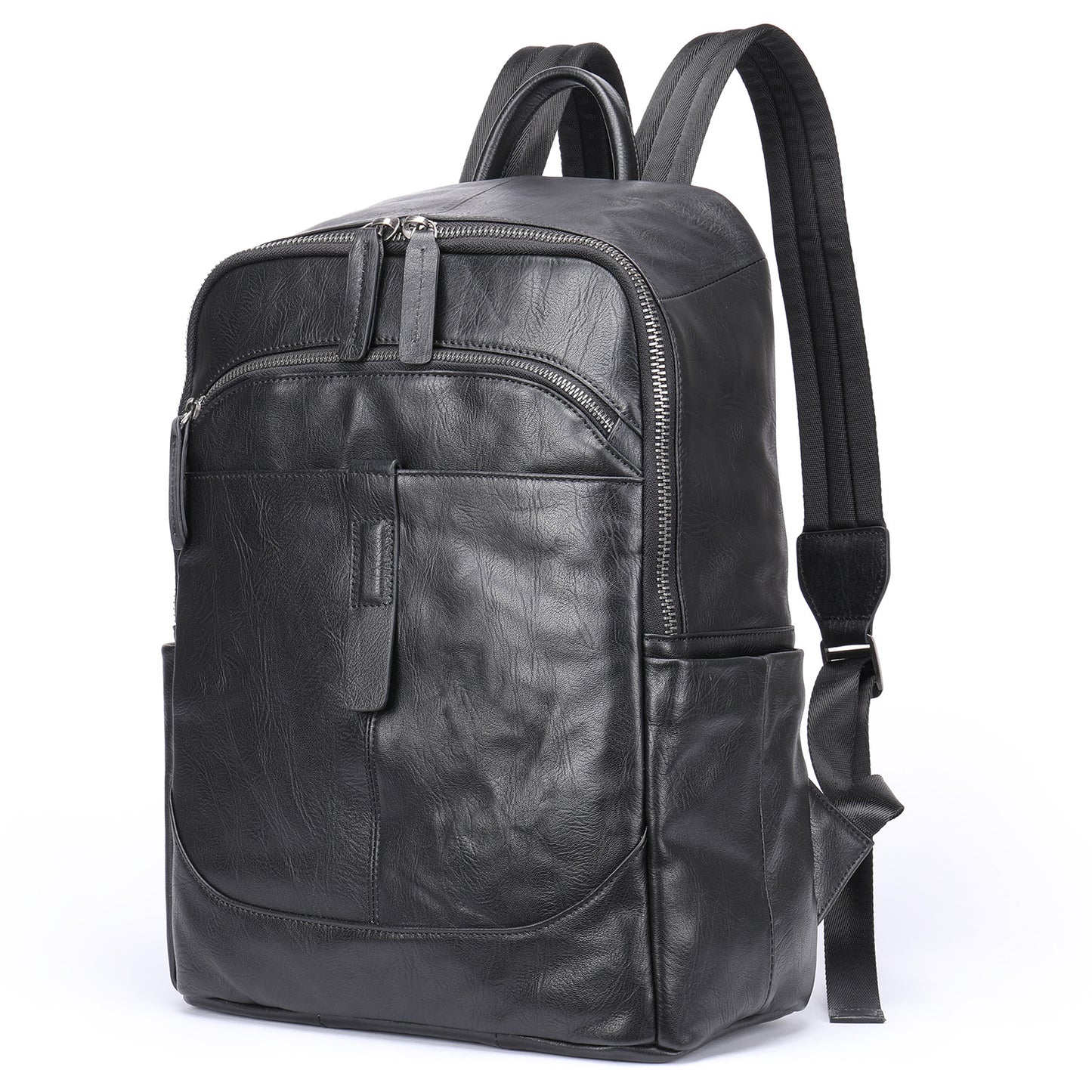 Men's Handmade First Layer Cowhide Business Leather Backpacks