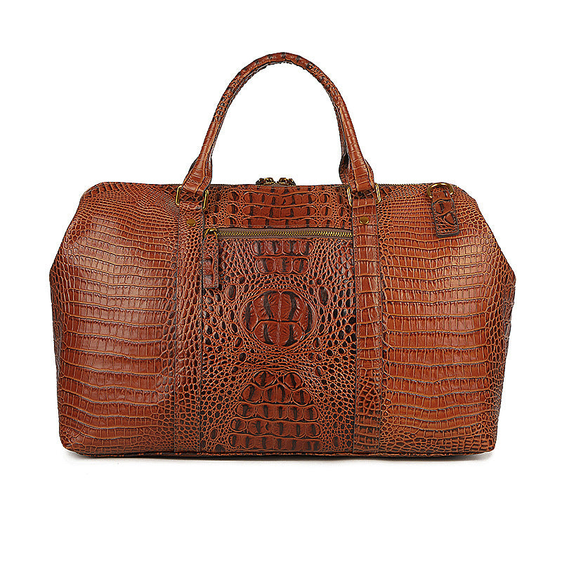 Men's Large Capacity First Layer Cowhide Crocodile Men's Handbags