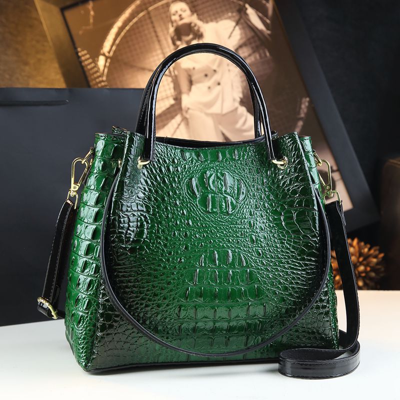 Women's Stylish Good Texture Colorful Crocodile Pattern Bags