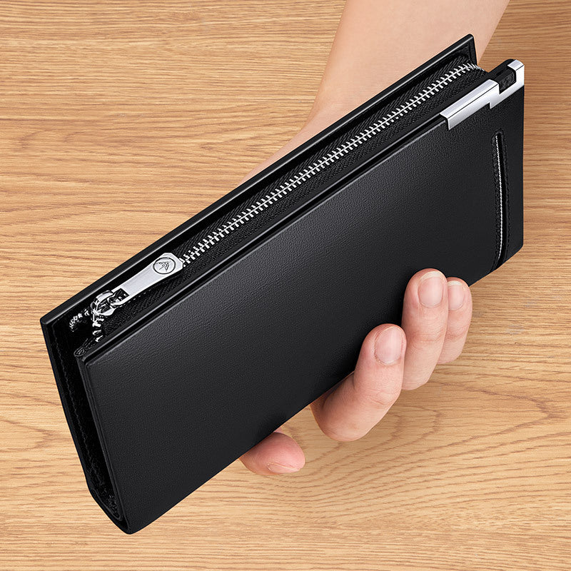 Men's Genuine Leather Multiple Slots Large Capacity Men's Wallets