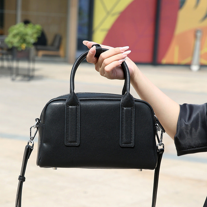 Women's Genuine Leather High-grade Boston Design Commuter Crossbody Bags