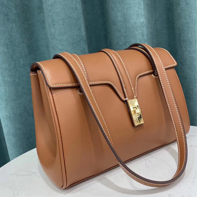 Charming Wen Kelly Cowhide Portable Underarm Bags