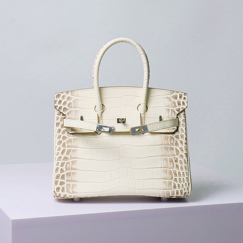 Women's Fashion Crocodile Pattern Genuine Leather Cow Bags