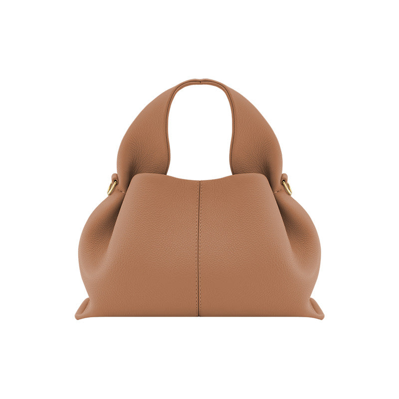 Durable Dumpling French Minority Cowhide Cloud Crossbody Bags