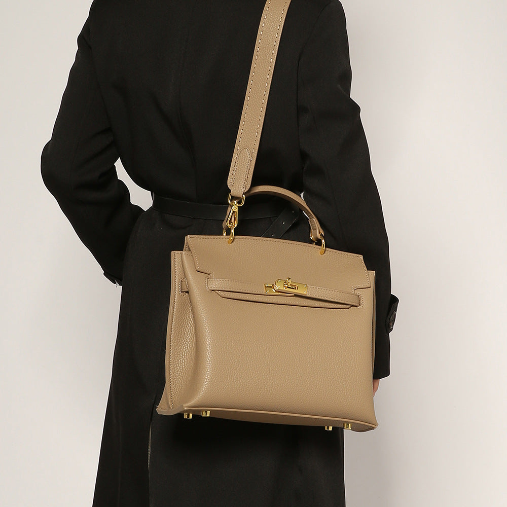 Retro Fashion Texture Portable Kelly Trendy Handbags