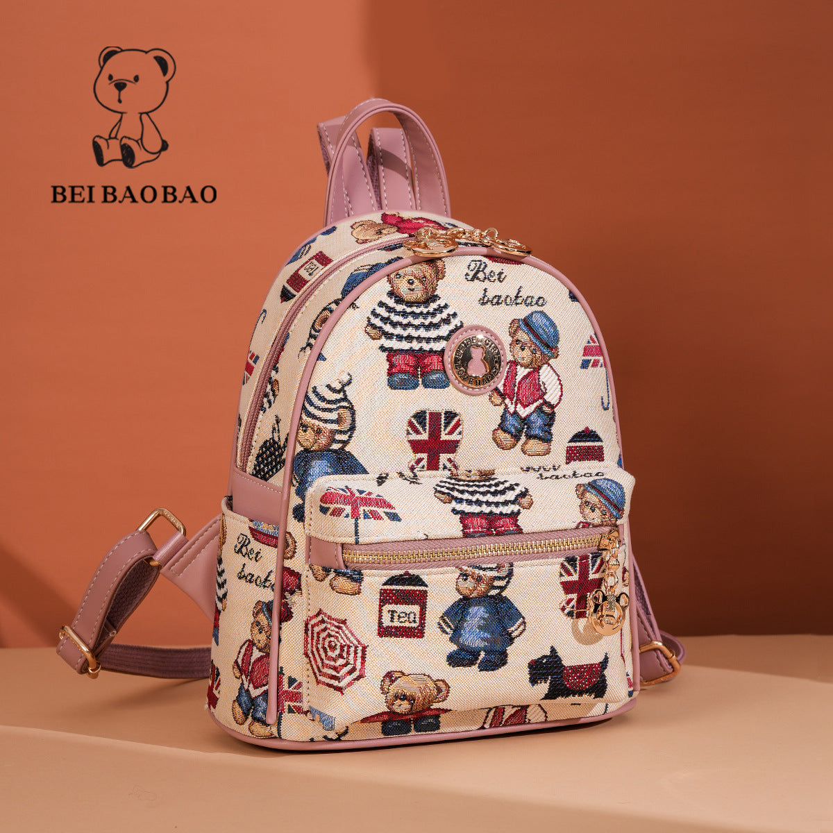 Trendy Cartoon Bear Large Capacity Canvas Bags