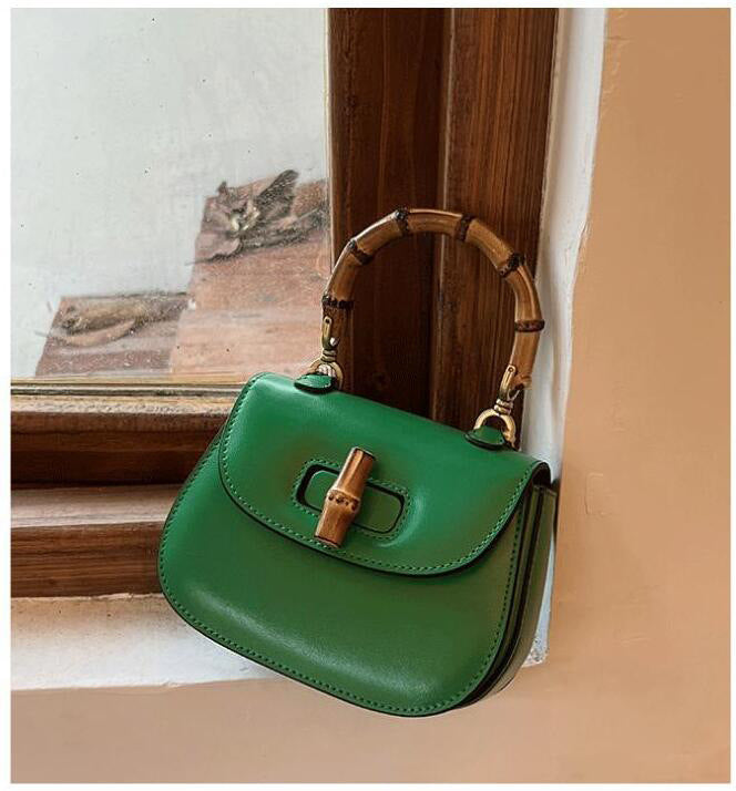Women's Bamboo Vintage Saddle Niche Fashion Oblique Bags