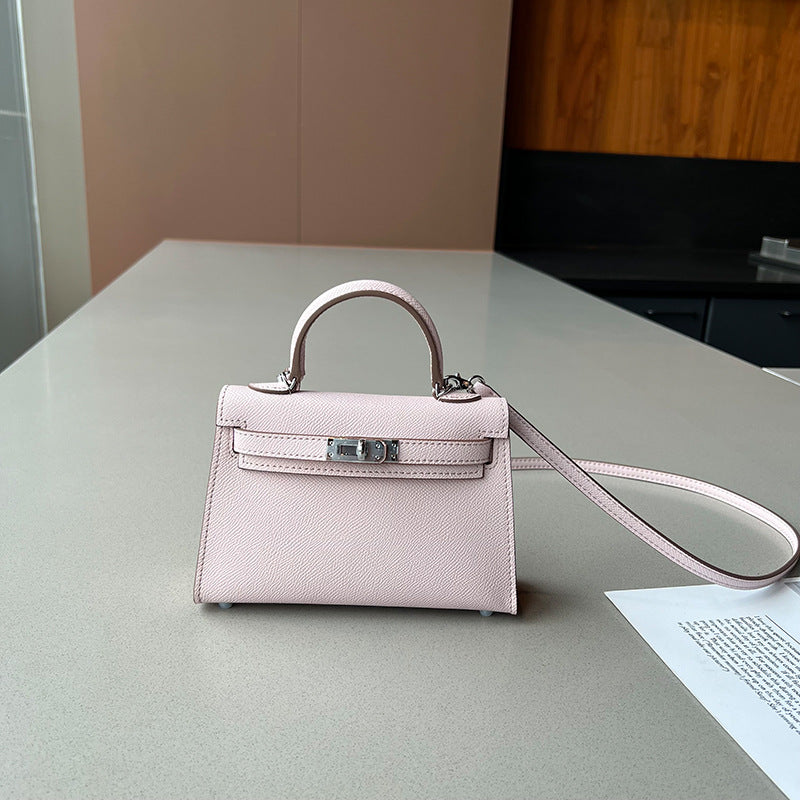 Women's Second Generation Palm Print Kelly Leather Fashion Pouches Mini Shoulder Bags