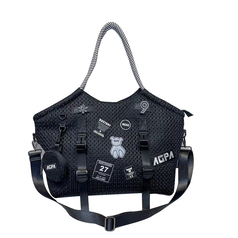 Big Waterproof Nylon Mesh Simple Large Capacity Shoulder Bags