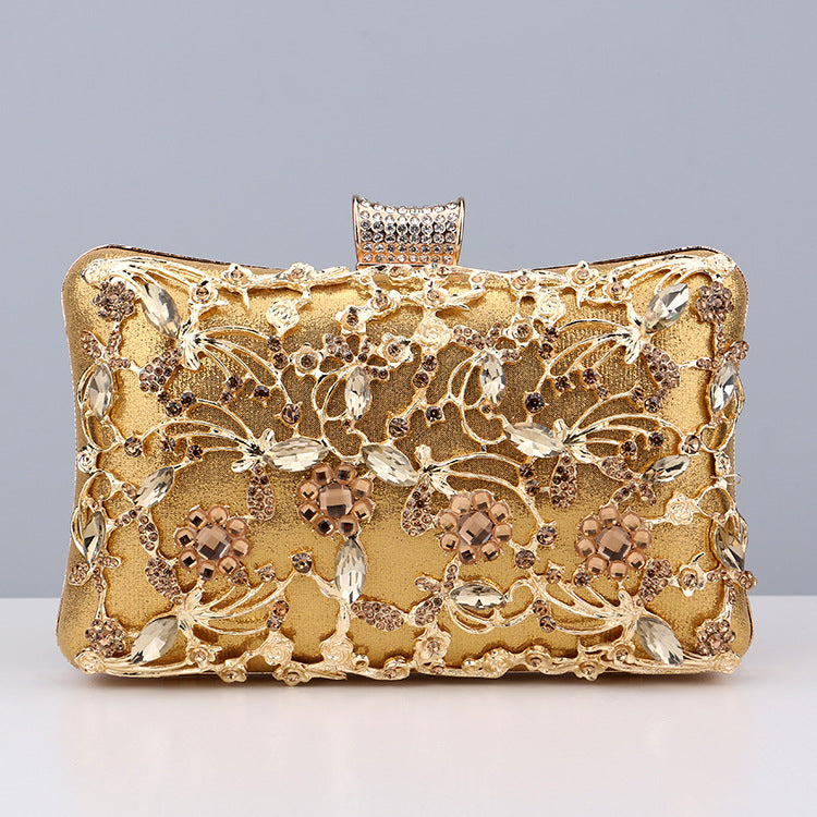 Women's Diamond Retro Banquet Hand Holding All Evening Bags