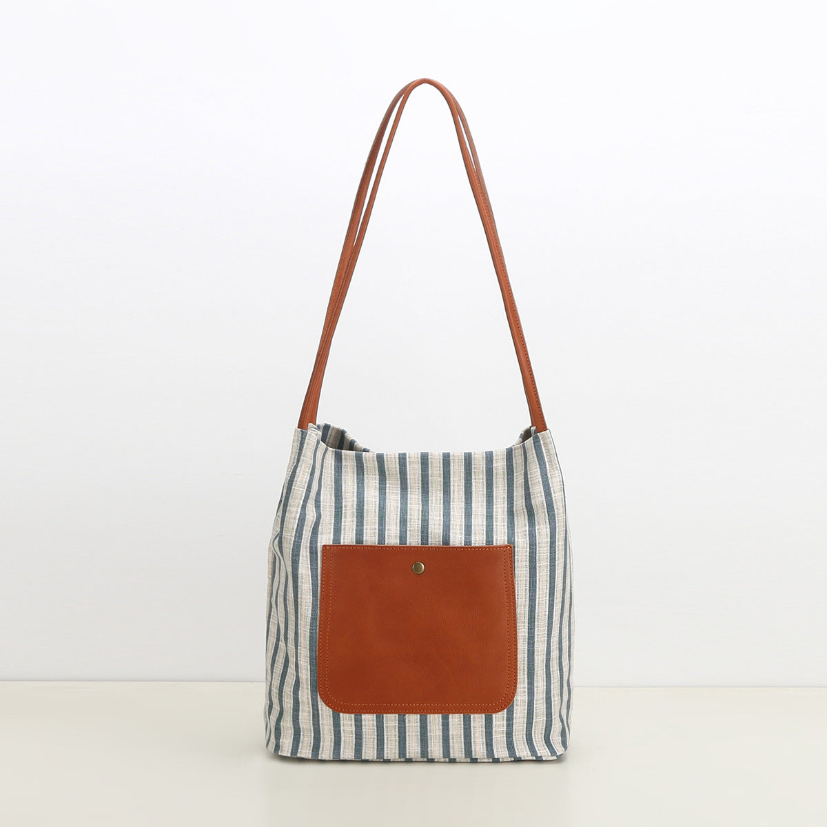 Women's Fashion Commuter Popular Striped Simple Leather Bags